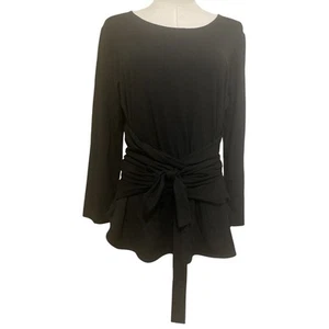 Top MM Lafleur donna L nero blusa avvolgente maglia viaggio carriera - Foto 1 di 6