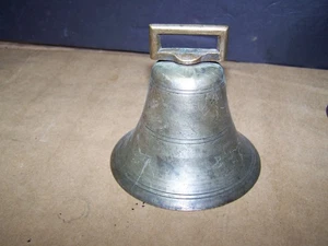 VTG Antique Primitive Authentic 4” Heavy Brass Livestock Cow Cattle Farm Bell - Picture 1 of 5