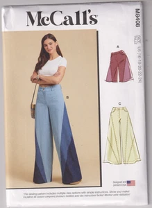 8408 McCALLS - Wide Leg PANTS & SHORTS w Seam Interest - Sz 16/18/20/22/24 - Picture 1 of 2