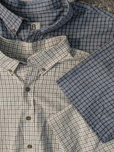 Harbor Bay HB Plaid Button Up Shirt Mens Size 2XLT TALL Short Sleeve - Bild 1 von 11