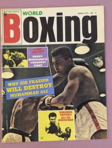 World Boxing Magazine March 1971 - Why Joe Frazier Will Destroy Muhammad Ali - Imagen 1 de 3