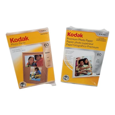 Kodak Gloss Photo Paper Bundle 4x6 60 Sheets Each Regular Premium - Image 1 of 4