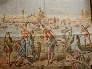 Christoph Kolumbus Vintage Antik Wandteppich Wandbehang 49 x 39 Belgien - Bild 1 von 10