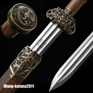 Espada de acero al carbono 1095 tradicional dragón chino de 30' hecha a mano Jian - Imagen 1 de 12
