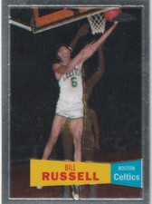 Bill Russell Boston Celtics 2007-08 TOPPS CHROME 57-58 Variation #6 RIP!!
