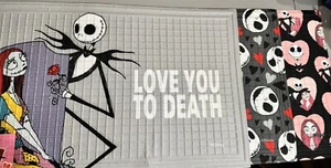 New Set Of 3 Nightmare Before Christmas Jack Sally Valentines Rubber Doormat - Picture 1 of 5