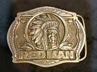 Red Man Chewing Tobacco Belt Buckle Vintage 1988 Limited Edition USA Pinkerton