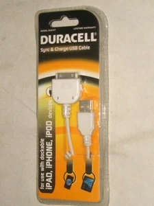 NEW Duracell DU6107 iPad/iPhone/iPod 30-Pin USB Sync and Charge Cable (DU6107) - Picture 1 of 2
