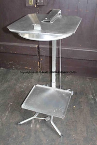 Edelstahl Müllsackständer mit Fussbedienung und Rollen für 80L Müllsäcke - Picture 1 of 2
