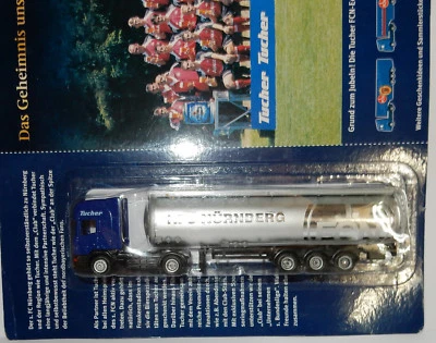 GRELL HO 1/87 CAMION CITERNE TRUCK SCANIA 164L 580 TUCHER BEER FOOTBALL NÜRNBERG - Photo 1/2