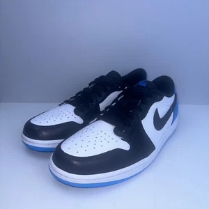 Nike Air Jordan 1 Retro Low OG Dark Powder Blue UNC 11.5 White Black CZ0790-104 - Picture 1 of 10