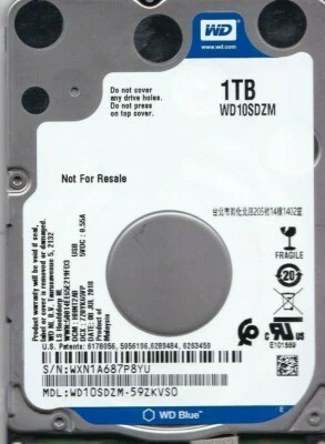 Western Digital WD10SDZM-59ZKVS0 HHNT2AB Jul 2018 1TB 2.5" USB-C HDD 5203 - Image 1 of 2