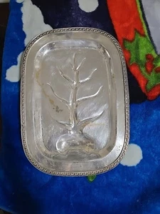 Blätter R-S-CO 1875 versilbert Fleischplatte mit Fuß 16" Schale - Bild 1 von 7