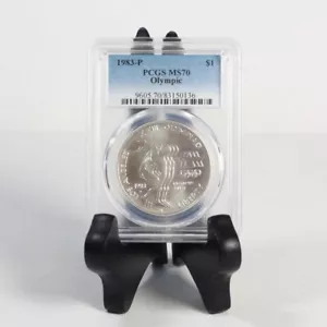 1983 Olympic Dollar PCGS MS70 ***Rev Tye's Stache*** #0136400 - Picture 1 of 4