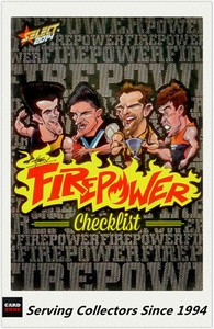 2014 AFL Champions Laserfoil Firepower Caricature FC58 Checklist