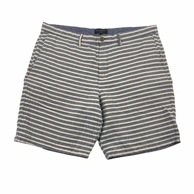 Pantalones Cortos Banana Republic Aiden Para Hombre 38 Azul Rayas Frente Plano Informales Chinos Usados en Excelente Condición Foto 1 de 4