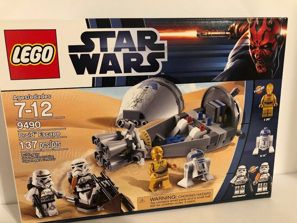 Lego Star Wars 9490 Droid Escape NOVO em folha lacrado C-3PO R2D2 droides Sandtrooper  - Imagem 1 de 4