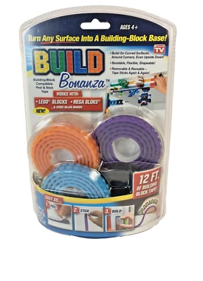 Build Bonanza Bendable Work Building BLOCK Compatible Peel & Stick 12Ft Tape - Image 1 of 4