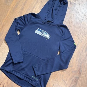 Seattle Seahawks Hoodie Mens S Blue Under Armour NFL Combine Authentic Pullover - Picture 1 of 14