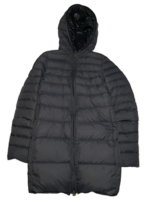 Duvetica 女式 Puffer 羽绒服中长鹅填充全拉链黑色 42 码 — 第 1/4 张图片