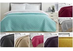 Colcha acolchada suave Pinsonic funda doble sofá cama grande edredón Pi... - Imagen 1 de 38