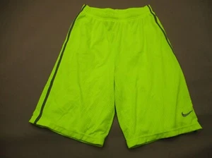 NIKE DRI-FIT Size XL Boys Lime Stretch Waist Drawstring Mesh Running Shorts 321 - Picture 1 of 8