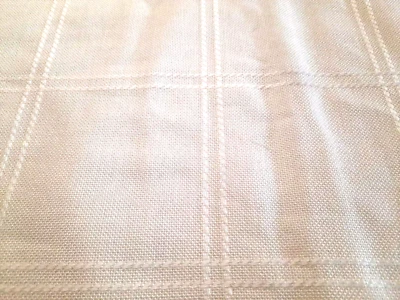 Tecido 44x56 Offwhite mistura de algodão poli tecido solto para bordado de costura cruzada - Imagem 1 de 4