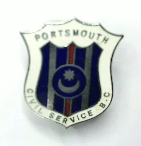 Vintage Portsmouth Civil service Bowling Club Enamel Badge - Picture 1 of 3