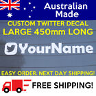 Large Custom Twitter Decal 450Mm Long Car Outdoor Vinyl Sticker Event Graphic