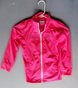 Adidas Jacket Full Zipper Children 100% Polyester Pink Size 6 - Picture 1 of 4