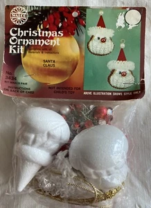 1975 Walco Santa Claus Christmas Ornament Kit #3434 Makes 2 NOS - Picture 1 of 5
