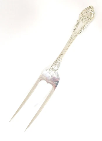 Vintage Cheese Serving Fork 2-Tine Sir Christopher Sterling Silver Length 7 1/4" Cover
