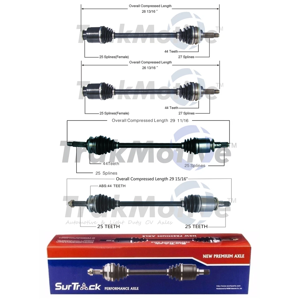 Juego SurTrack de ejes de eje CV delanteros y traseros KIT para Subaru Legacy Outback manual Foto 1 de 1