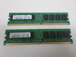 Lot of 2 Samsung M378T3354BZ0-CCC 256MB DDR2-400 (PC2-3200) PC2-3200U RAM Memory - Picture 1 of 4