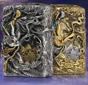 Neu Zippo Ölfeuerzeug Hase Gold oder Silber mit Box - Bild 1 von 11