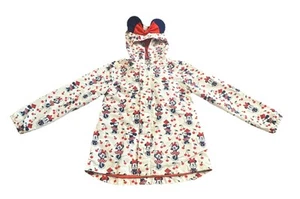 Disney Minnie Mouse Girls Lightweight Hooded Rain Jacket Backpack 7/8 - Picture 1 of 6