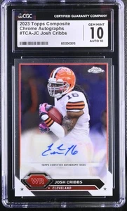🏈 2023 Topps Composite Chrome Josh Cribbs Auto CGC 10/10 Browns Legend 🏈 - Bild 1 von 2