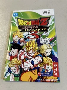 Dragon Ball DBZ Budokai Tenkaichi 3 Authentic Manual Only Nintendo Wii 2007 - Picture 1 of 2