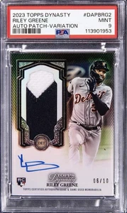 2023 Topps Dynasty Riley Greene Auto Autograph /10 Patch Relic PSA 9 RC Rookie - Bild 1 von 2