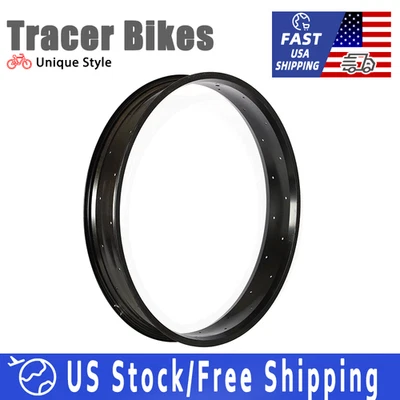 TRACER 26" x 3.0 Fat Tires Wheel Rim Hoop 36 Holes Fit Black 26" wide 80mm Alloy Rim US