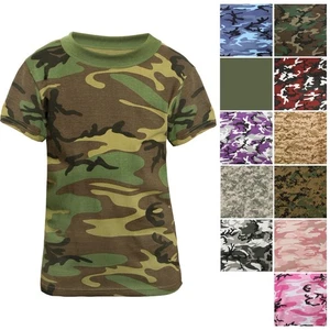 Rothco Kids Camo T-Shirt Short Sleeve Tee Army Children Tactical Top Cool Tee - Picture 1 of 39