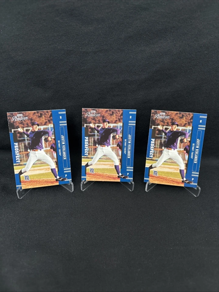 Donruss Playoff Justin Verlander (RC) 2005 lote (x3) Prospect • casi nuevo o mejor Foto 1 de 4