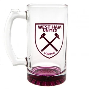 Jarra de vidrio West Ham United FC Stein ¡COYI!!! Mercancía Oficial - Imagen 1 de 4