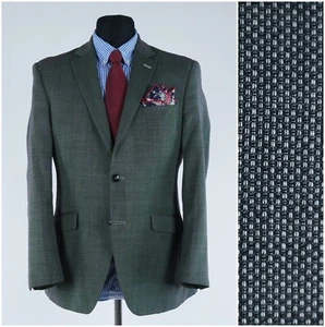 Mens Grey Blazer 40R UK Size STONES Sport Coat Birdseye Jacket - Picture 1 of 13