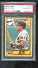 1987 Topps #123 John Kruk ROOKIE RC AUTO SIGNED Autograph Card PSA/DNA Baseball