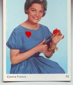 carte gum card -portrait Connie Francis - No 10 de la serie  - Imagen 1 de 1
