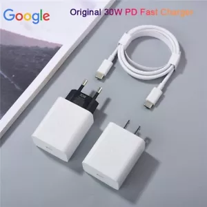 Google 30W PD Type-C Fast Caricabatterie Adapter For Google Pixel 5 6 7 Pro 4XL - Foto 1 di 18