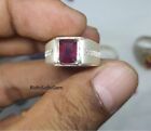 925 solid starling Silver Certified Natural Rad Ruby Handmade ring Gift FreeShip