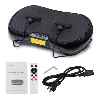 Vibration Platform Plate Whole Body Exercise Fitness Massager Machine Slim Black - Image 1 of 4