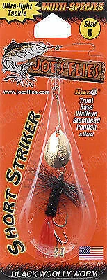 Joe's Flies 121-8 Size 8blackwlly Trout Fishing Packaged Fly/popper